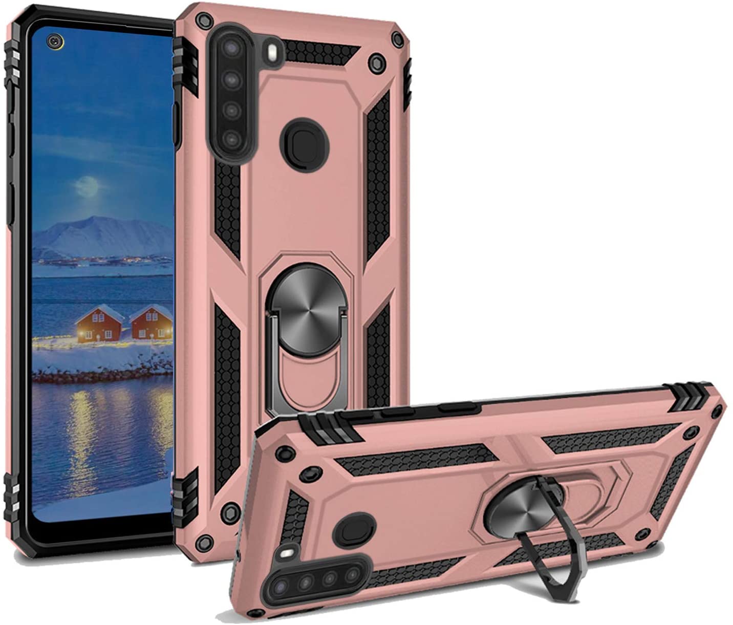 Coque Anneau Hybride pour Samsung Galaxy A21 Coque Anneau Hybride pour Samsung Galaxy A21